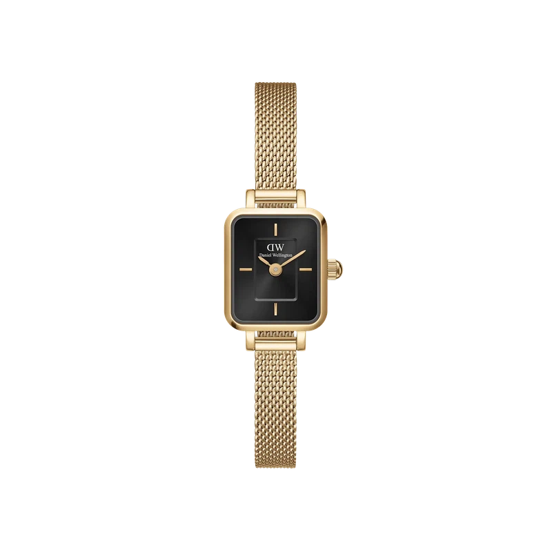 Daniel Wellington Quadro Mini Evergold Onyx Watch 15.4x18.2mm