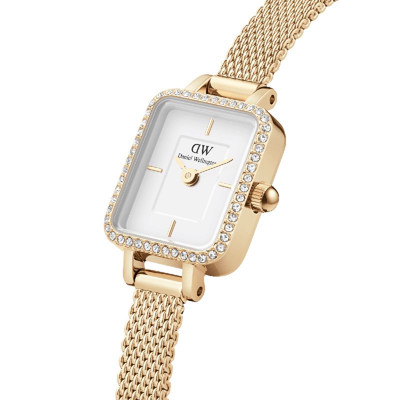 Daniel Wellington Quadro Mini Lumine Bezel Gold Watch