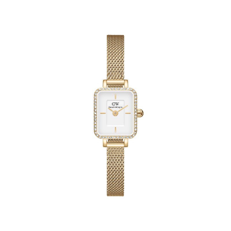 Daniel Wellington Quadro Mini Lumine Bezel Gold Watch