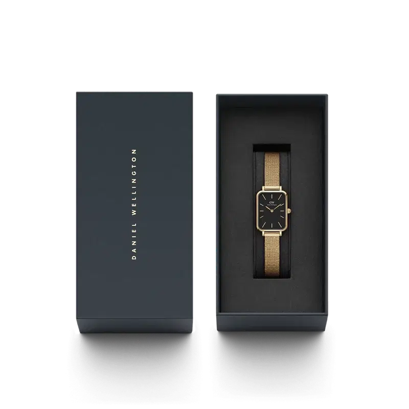 Daniel Wellington Quadro Pressed Evergold Gold Watch 20x26mm