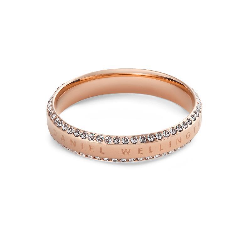 Daniel Wellington Rose Gold Classic Aura Duo Ring with Double Sparkle