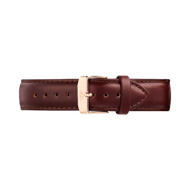 Daniel Wellington Rose Gold Tapered St Mawes Leather Watch Strap - 21mm