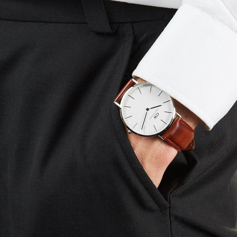 Daniel Wellington St Mawes Silver Classic Watch 40mm