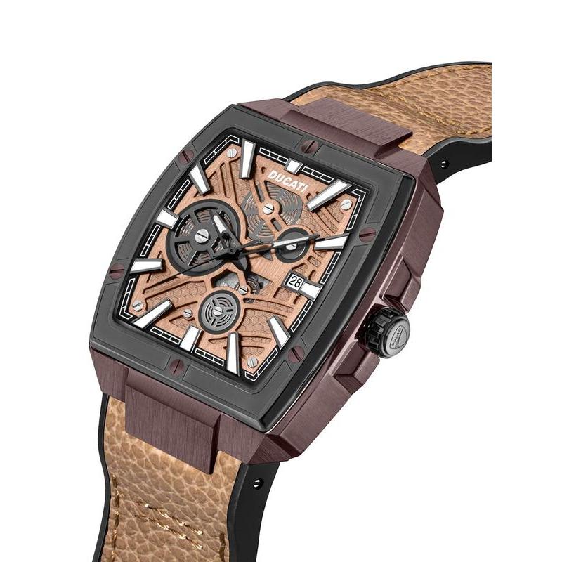 Ducati Analog Beige Dial Multifunction Men's Watch
