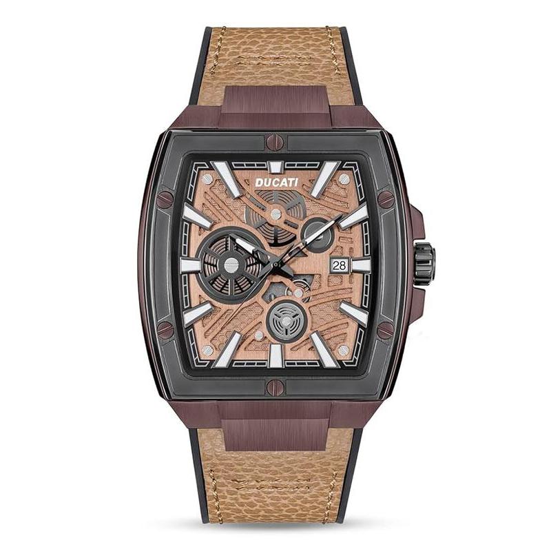 Ducati Analog Beige Dial Multifunction Men's Watch