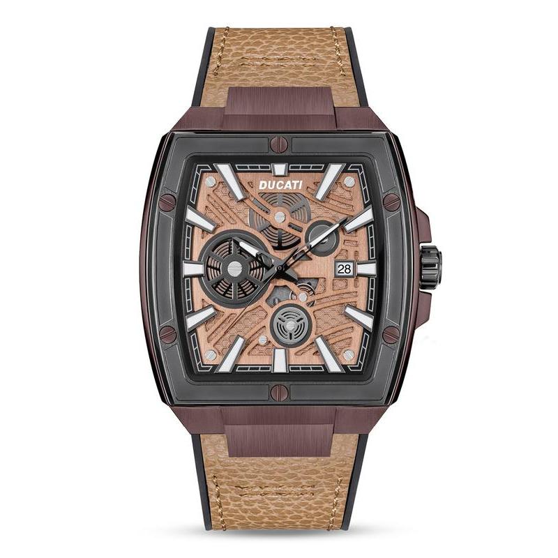 Ducati Analog Beige Dial Multifunction Men's Watch