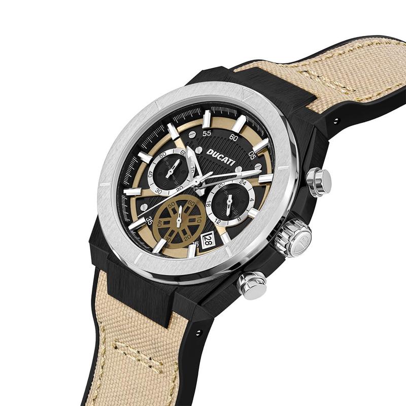 Ducati Beige Dial Chronograph Men's Watch