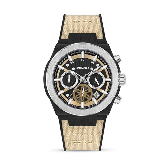 Ducati Beige Dial Chronograph Men's Watch
