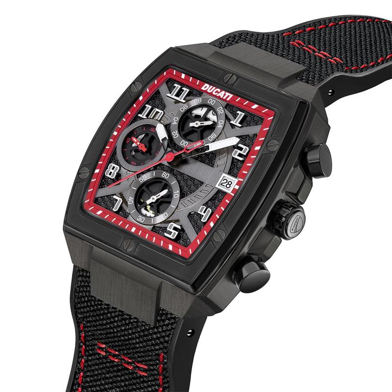 Ducati Black Dial Chronograph Men's Watch