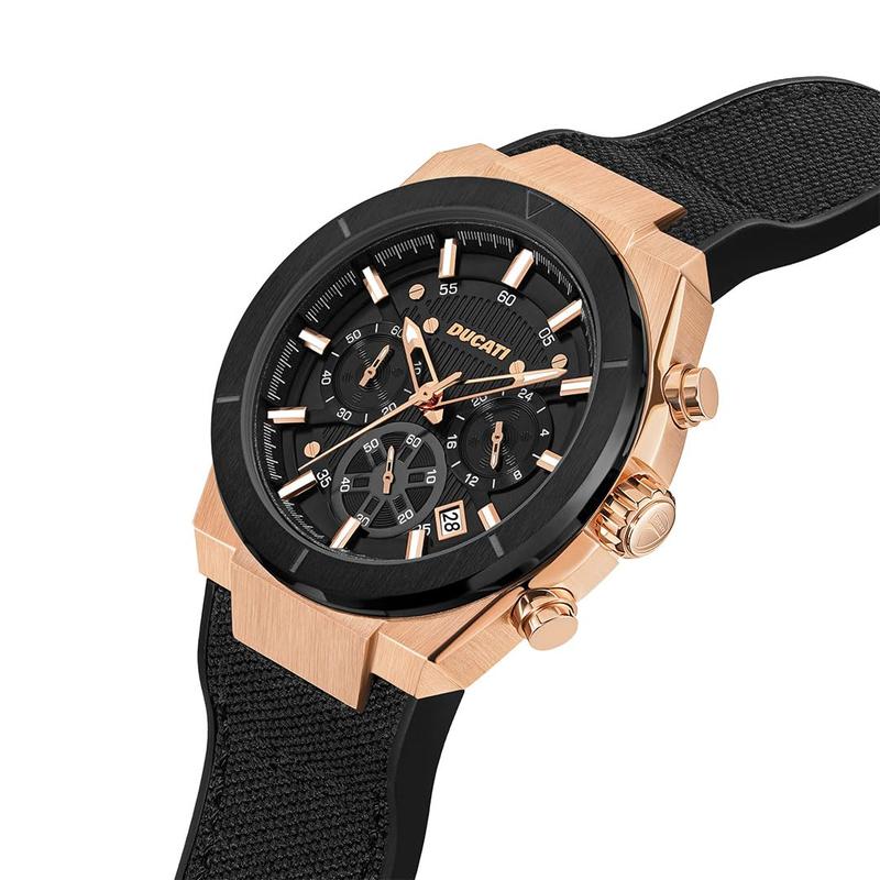 Ducati Black Dial Chronograph Men's Watch