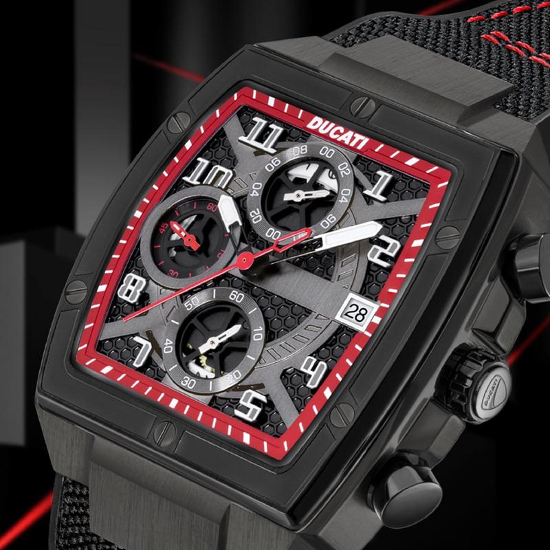 Ducati Black Dial Chronograph Men's Watch
