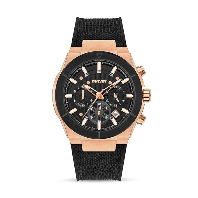 Ducati Black Dial Chronograph Men's Watch