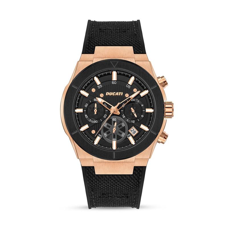 Ducati Black Dial Chronograph Men's Watch
