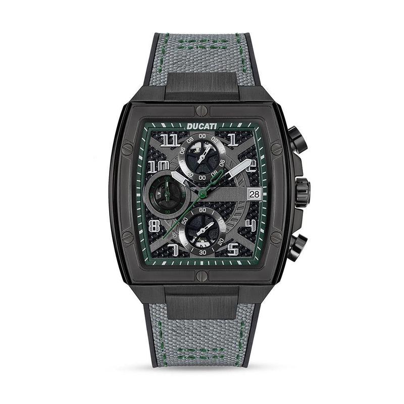 Ducati Black/Green Dial Chronograph Men's Watch