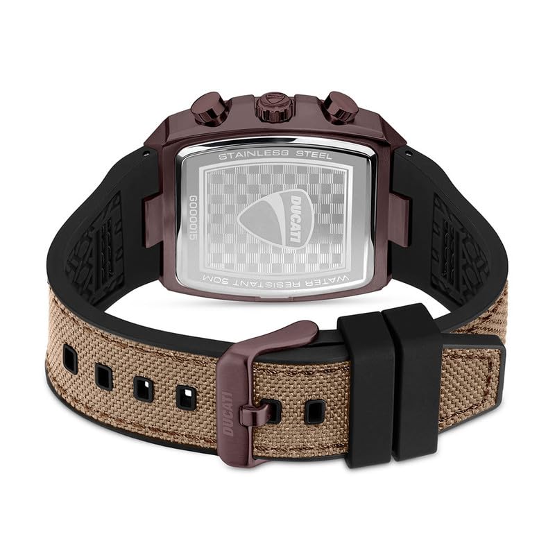 Ducati Brown Leather Chronograph Men's Watch