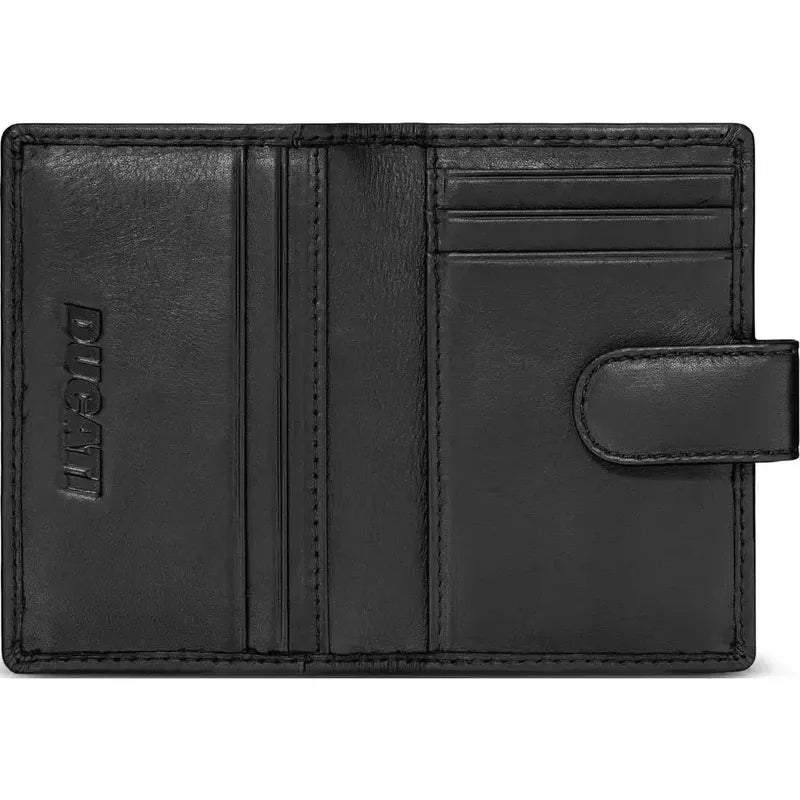 DUCATI Cardio Black Leather Card Holder 108mm x 79mm DTLGD2270601