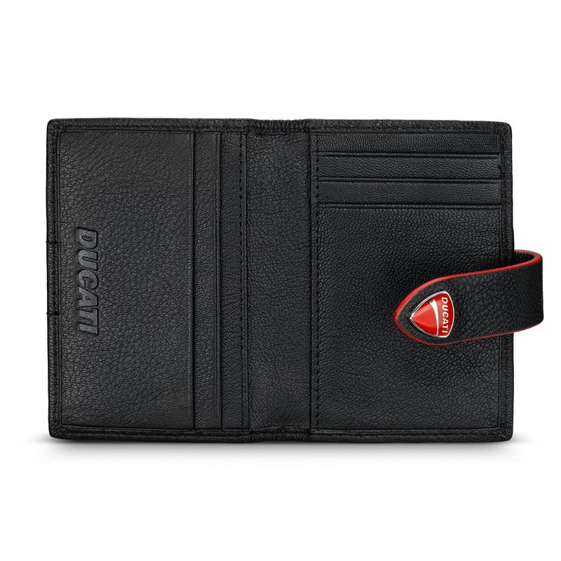 Ducati Cerrada Black Leather Card Case