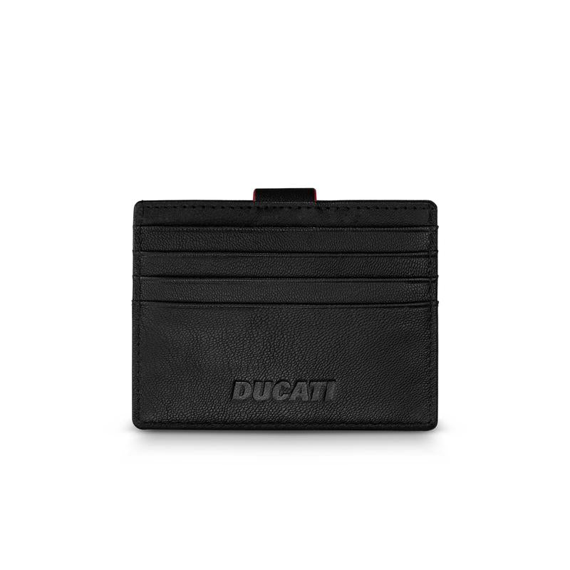 Ducati Cerrada Black Leather Card Case