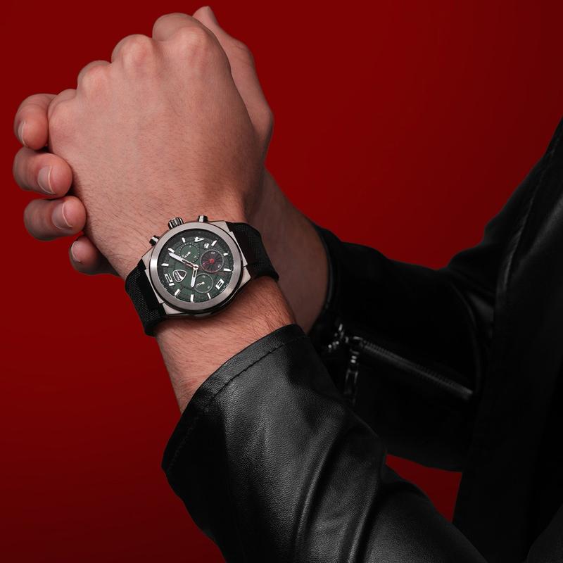 Ducati Corse DTWGC0002001 Quartz Chronograph Watch Green Dial 41 mm