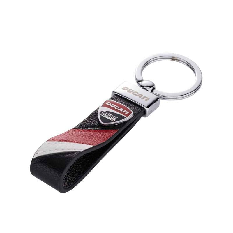 Ducati Corse Punto Men's Leather Keychain