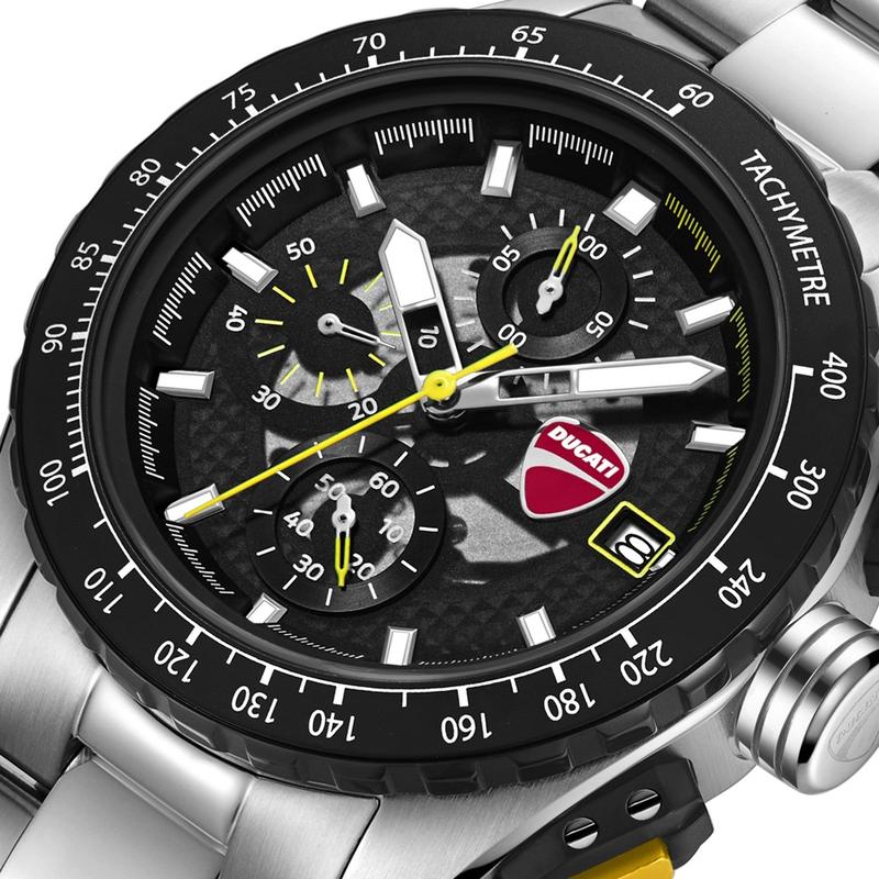 Ducati Corse Quartz Chronograph Watch Black Dial
