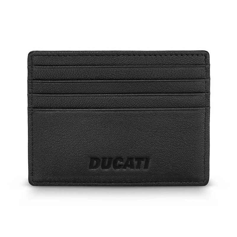 Ducati Corse Tornante Leather Card Holder Black