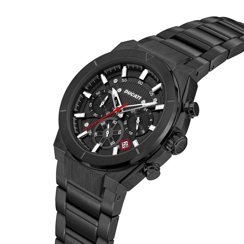 Ducati IP Black Dial Chronograph Men's Watch