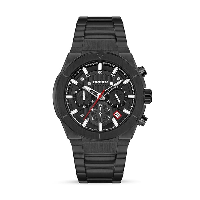 Ducati IP Black Dial Chronograph Men's Watch