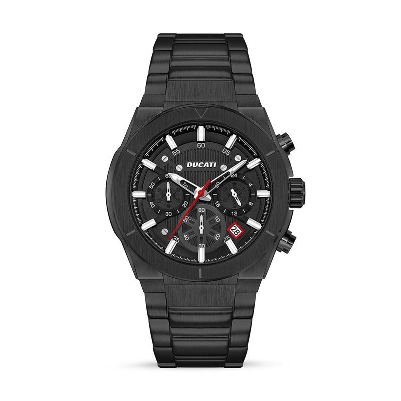 Ducati IP Black Dial Chronograph Men's Watch