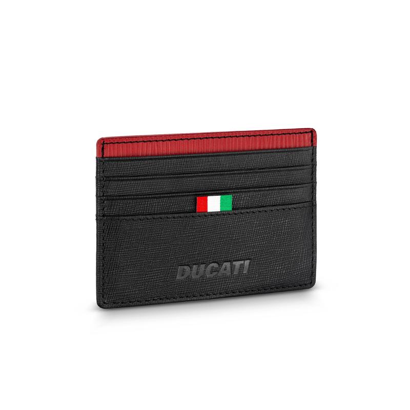 Ducati Rocco Black Leather Card Case
