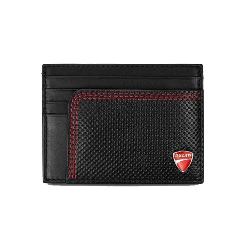 Ducati Solito Leather Card Holder Black