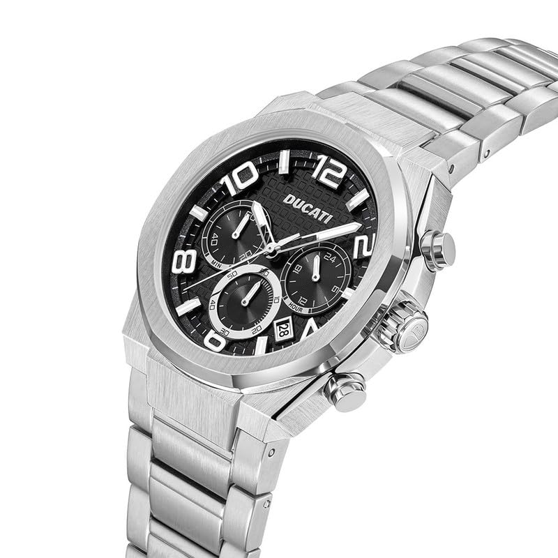 Ducati Steel Black Dial Chronograph Men's Watch