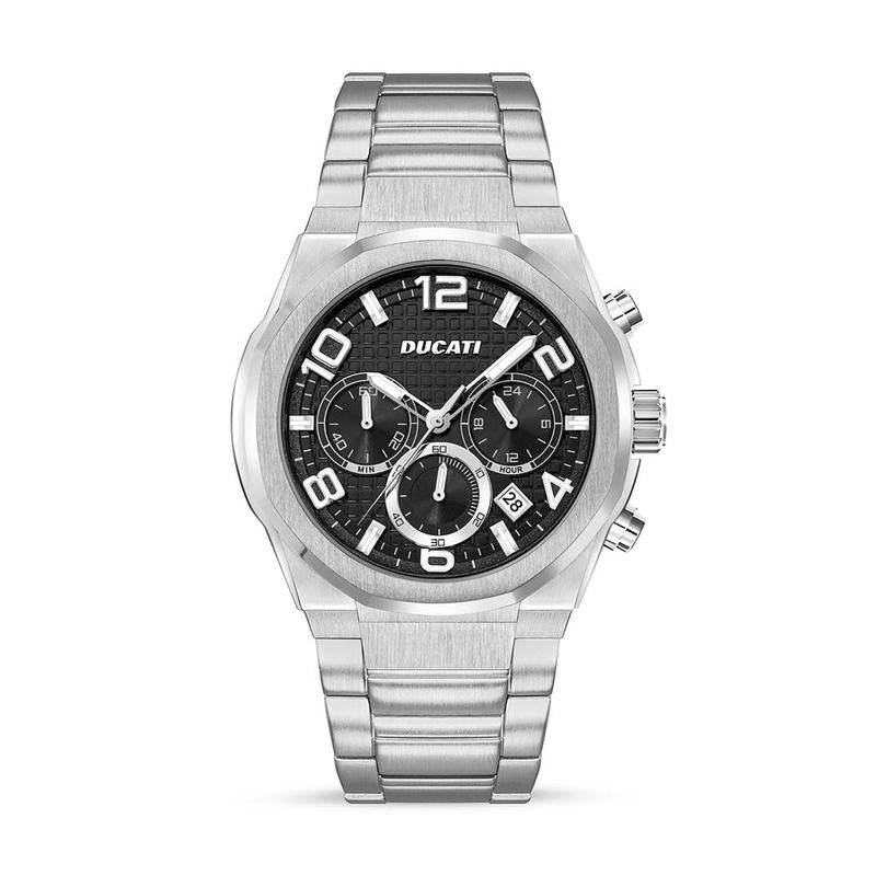 Ducati Steel Black Dial Chronograph Men's Watch