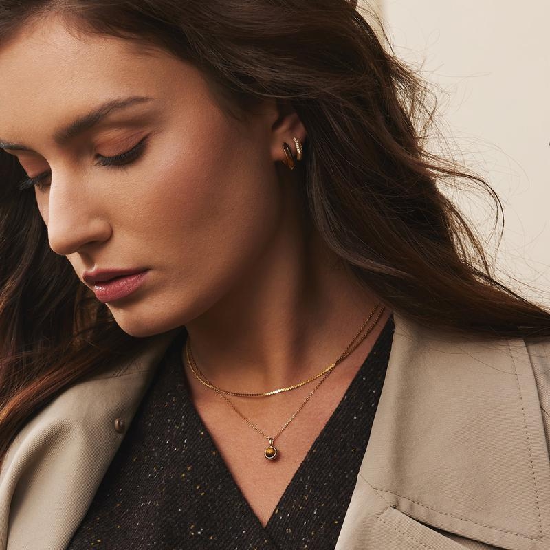 Elegant Gold Flat S-Link Chain Necklace for Women