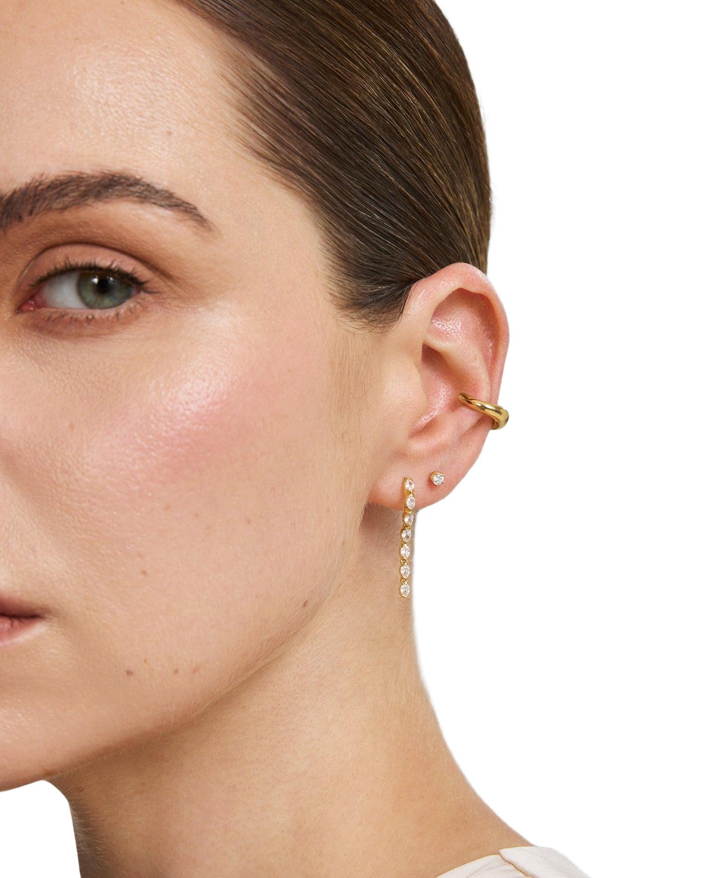 Ania Haie Gold Five-Prong Sparkle Barbell Earring