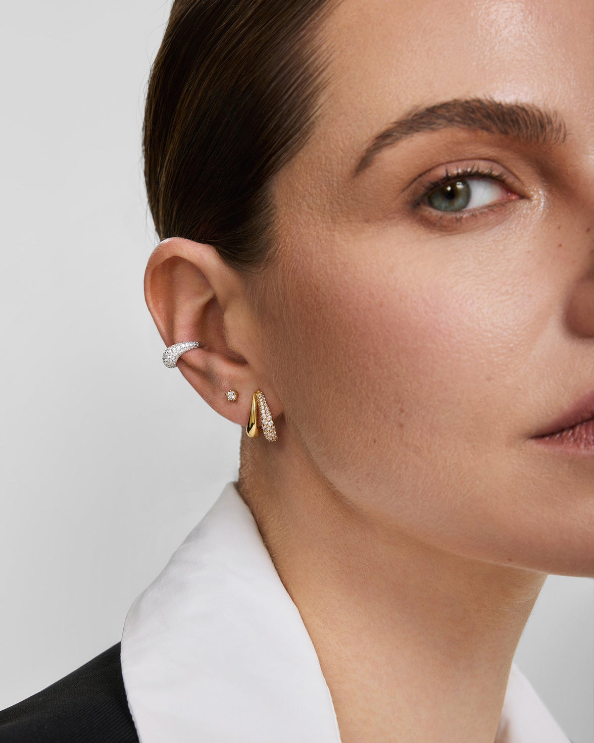 Ania Haie Duet Stud Hoop Earrings