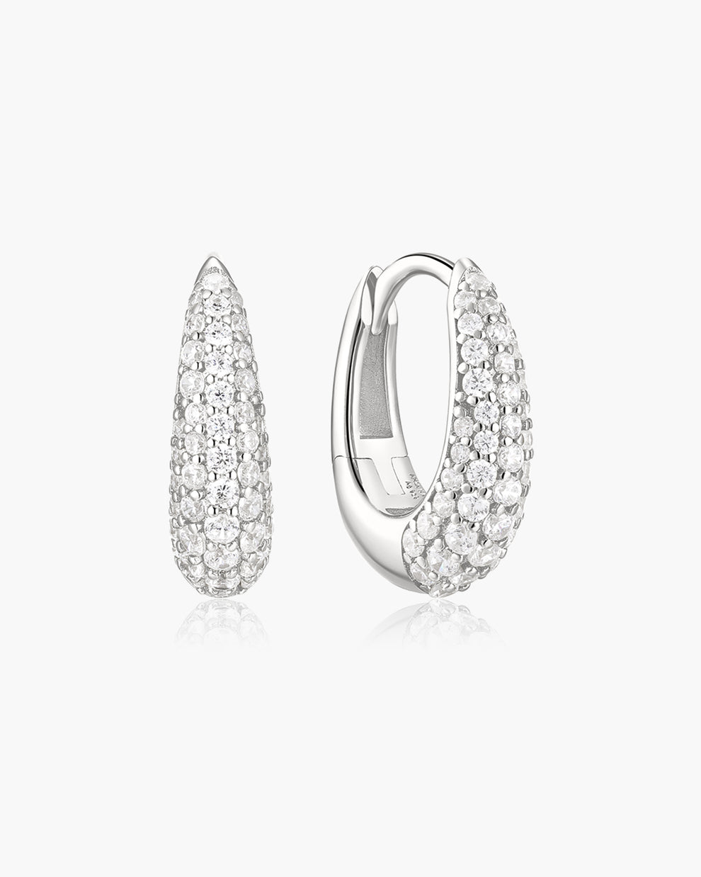 Ania Haie Pavé Dome Huggie Hoop Earrings