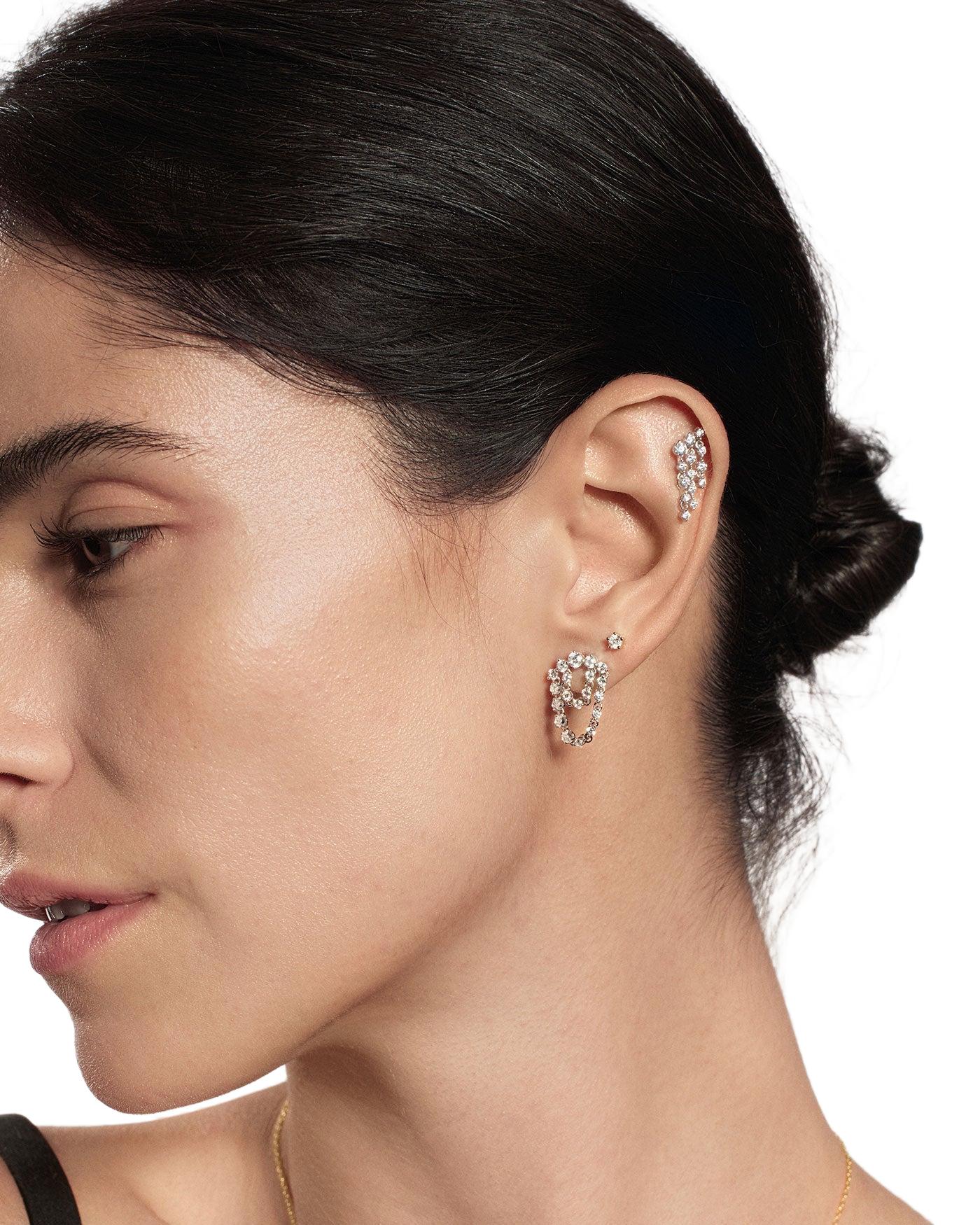 Ania Haie Silver Five-Prong Sparkle Barbell Earring