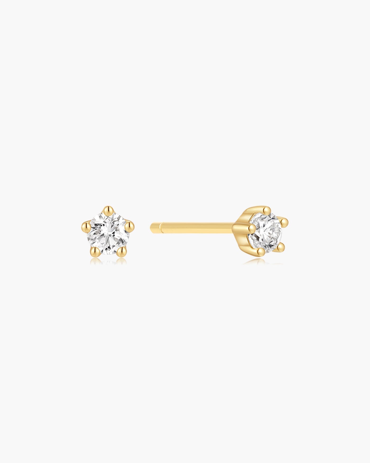 Ania Haie Gold Mini Five-Prong Sparkle Stud Earrings