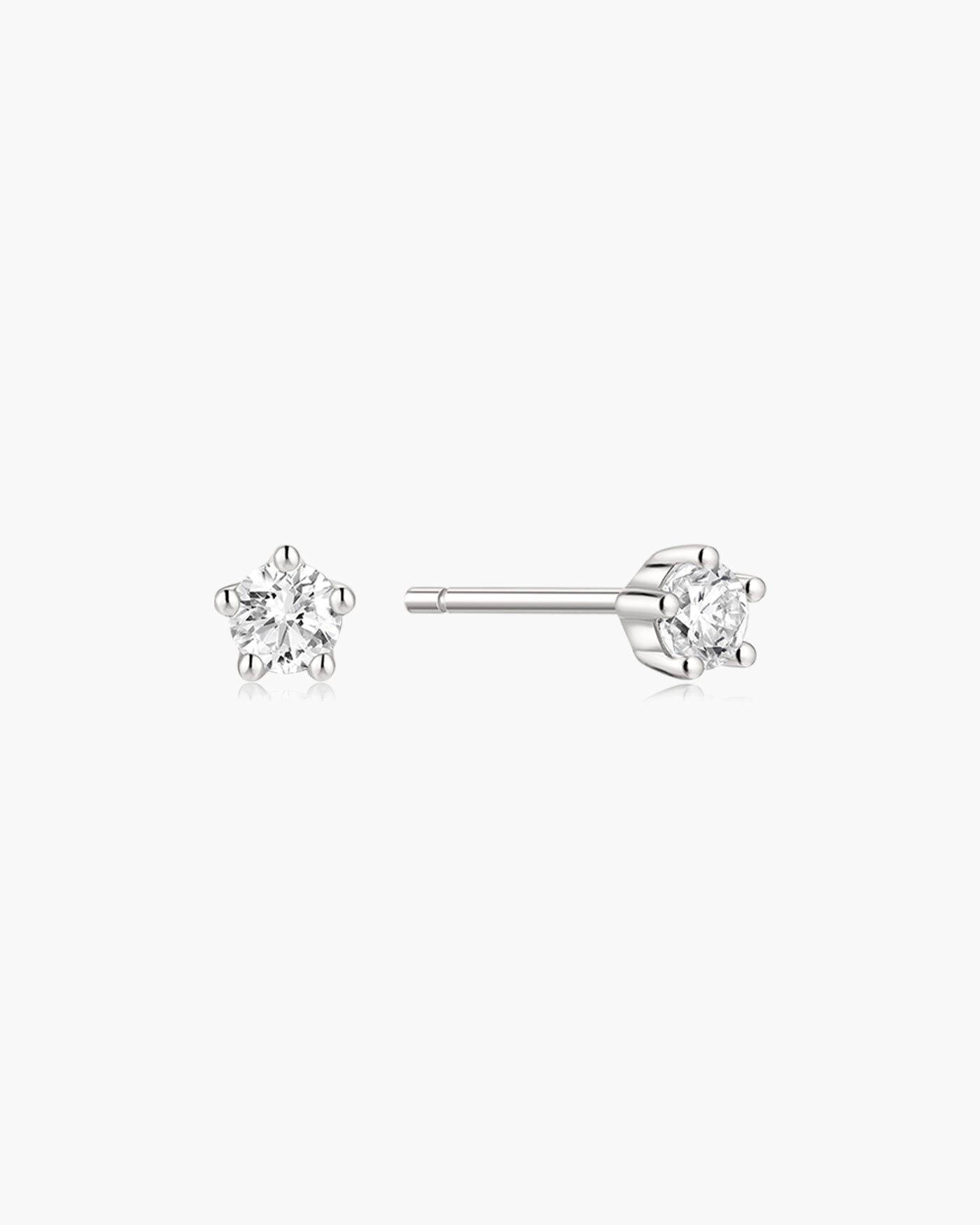 Ania Haie Silver Mini Five-Prong Sparkle Stud Earrings