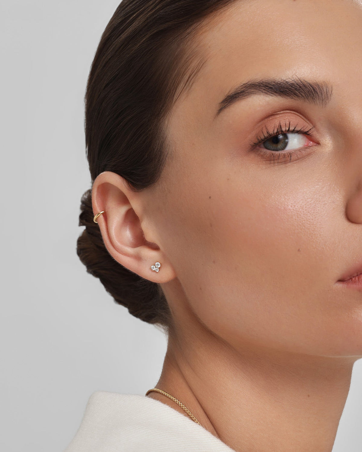 Ania Haie Gold Graduated Trinity Stud Earrings