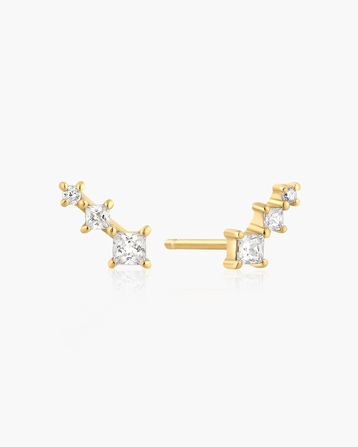 Ania Haie Gold Graduated Trio Stud Earrings