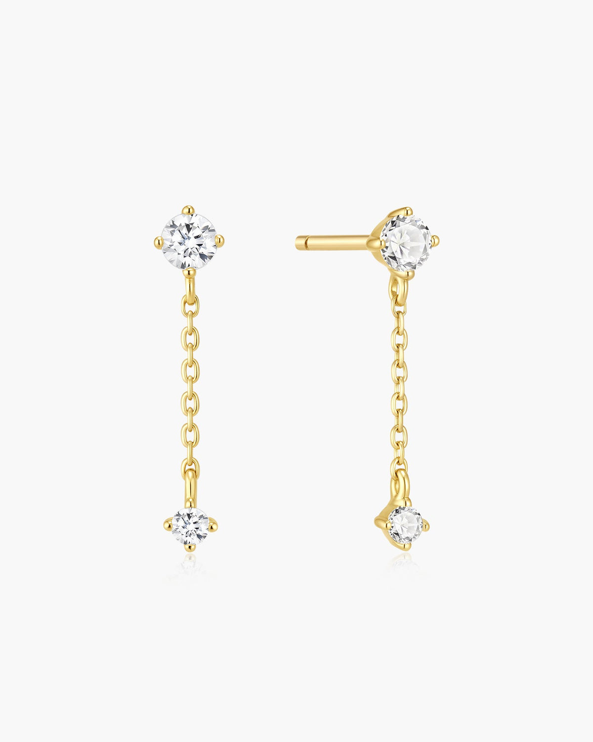 Ania Haie Gold Chain Drop Stud Earrings