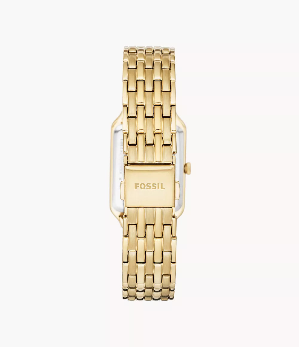 Fossil Raquel Three-Hand Date Gold-Tone Stainless Steel Watch Women's Watch