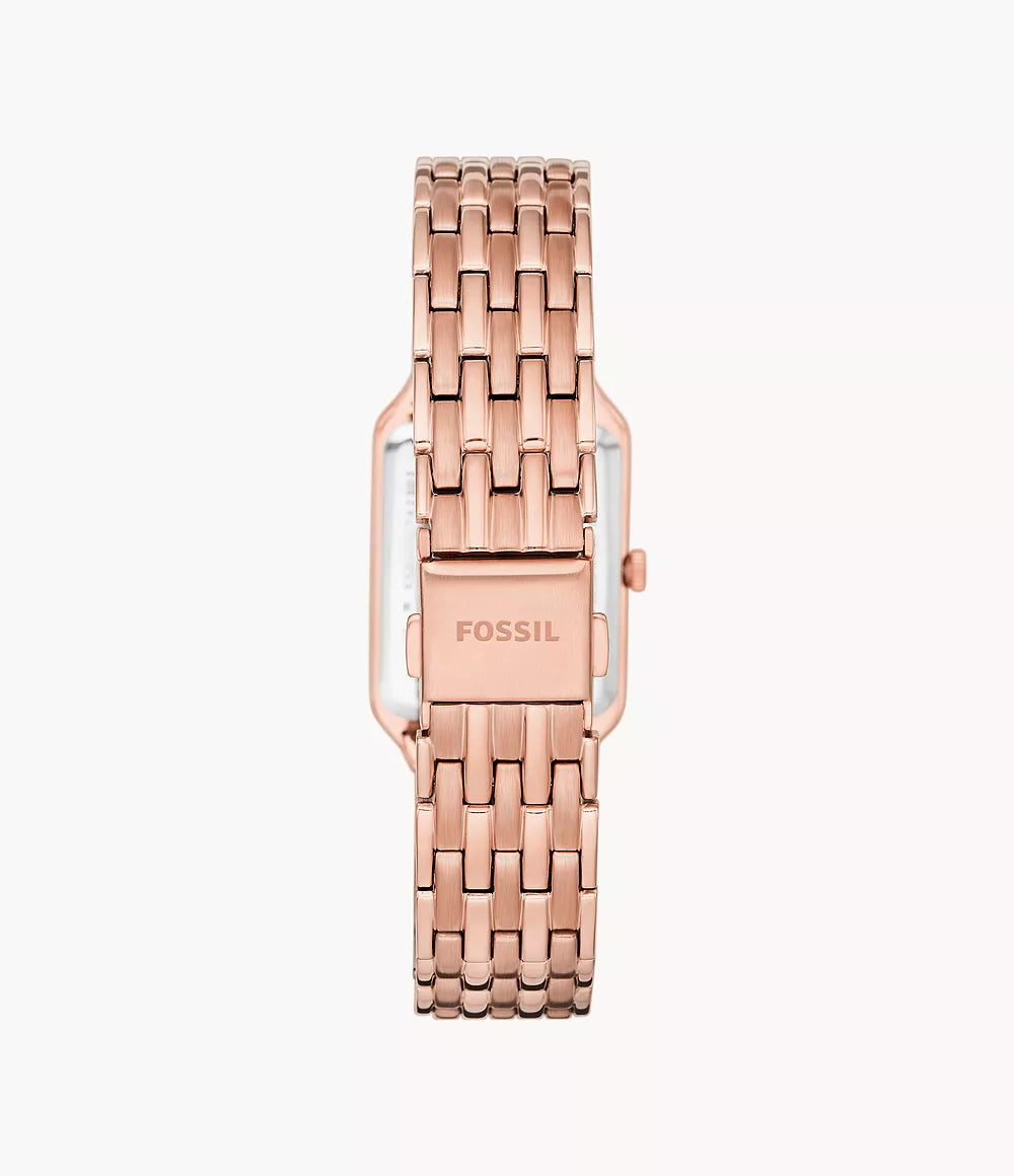 Fossil Raquel Three-Hand Date Rose Gold-Tone Stainless Steel Women's Watch