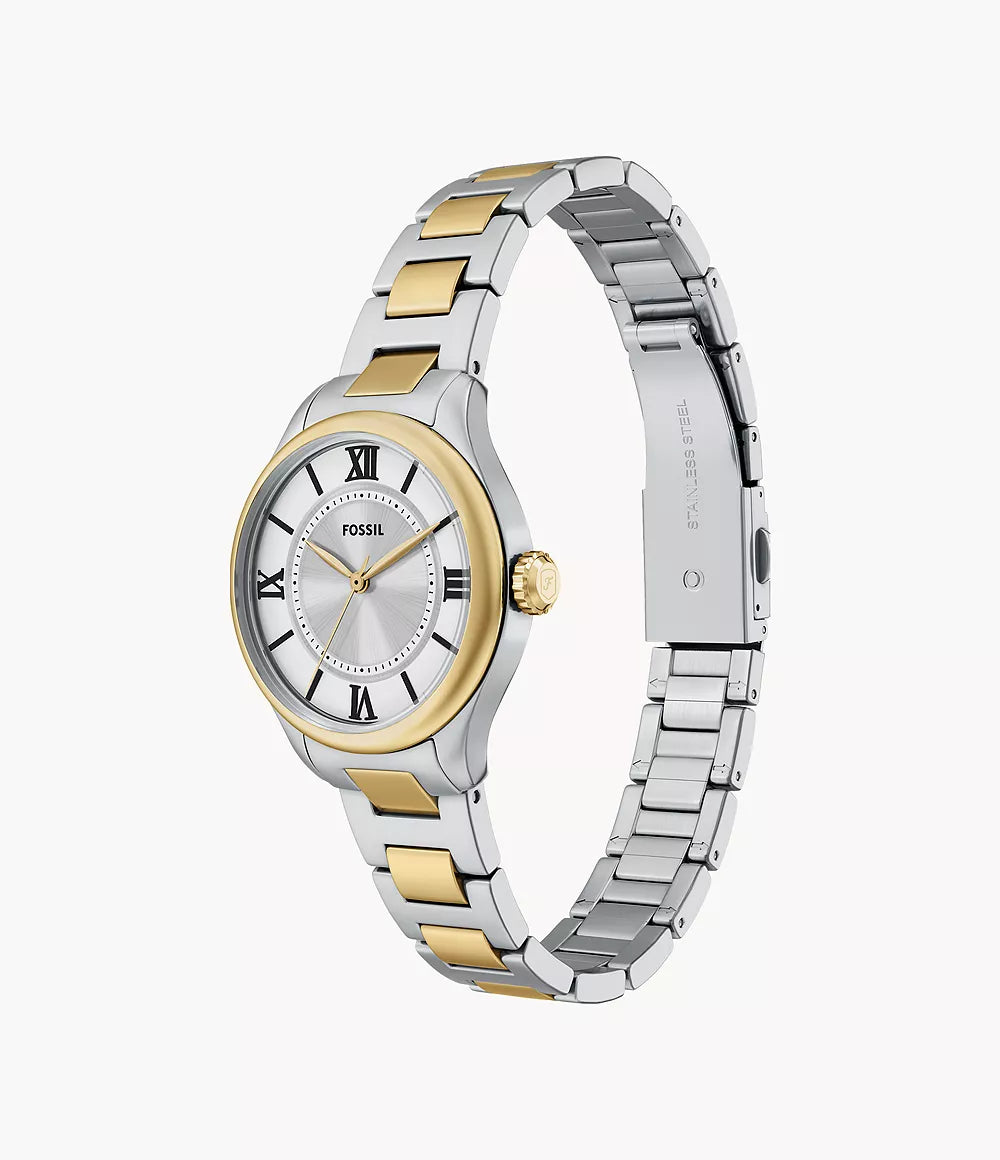Fossil Gilmore Three-Hand Two-Tone Stainless Steel Women's Watch