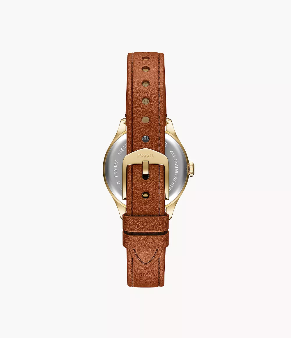 Fossil Gilmore Three-Hand Brown Leather Women's Watch