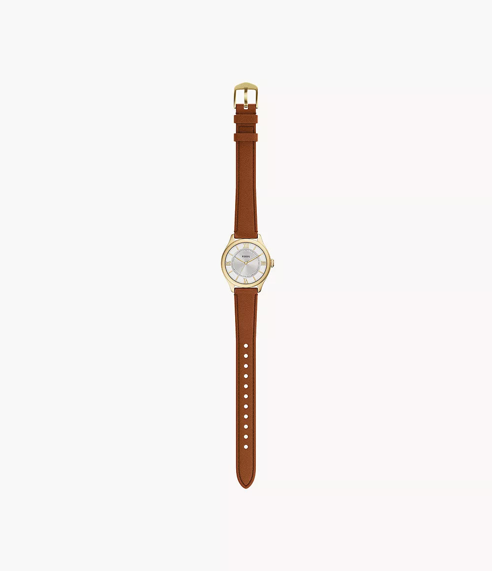 Fossil Gilmore Three-Hand Brown Leather Women's Watch