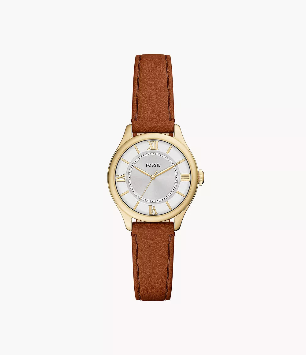 Fossil Gilmore Three-Hand Brown Leather Women's Watch
