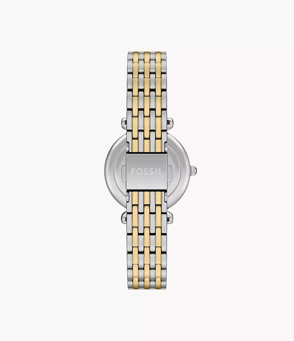 Fossil Carlie Mini Three-Hand Two-Tone Stainless Steel Women's Watch